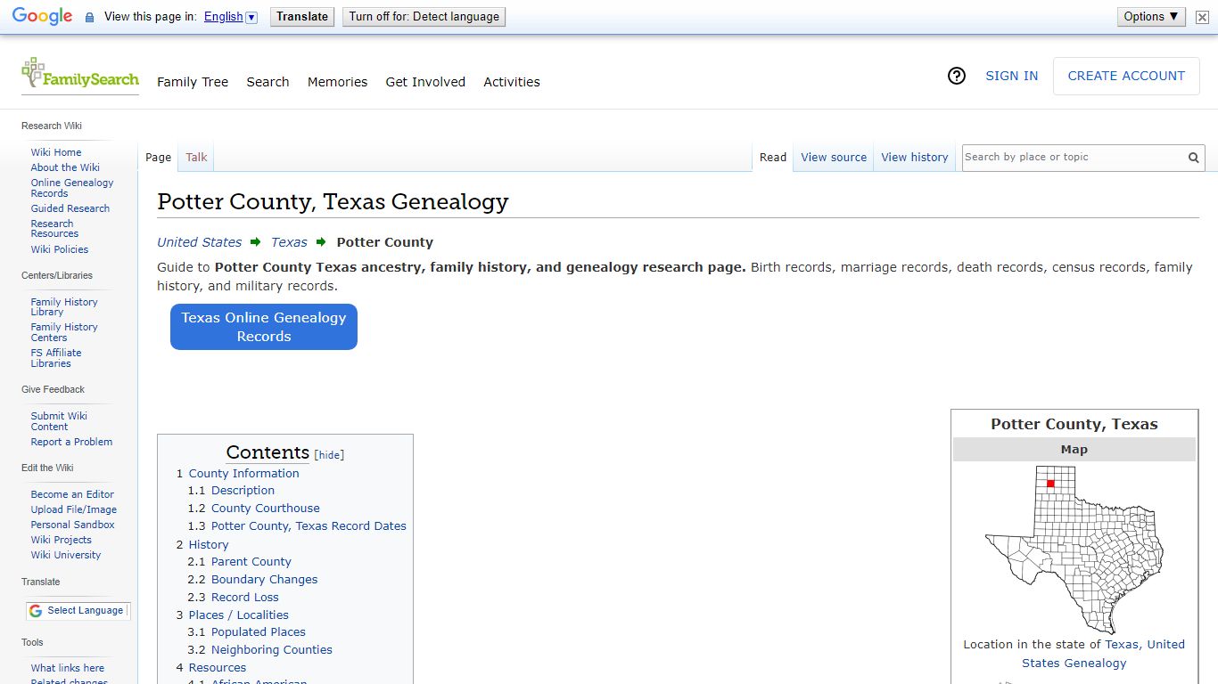 Potter County, Texas Genealogy • FamilySearch